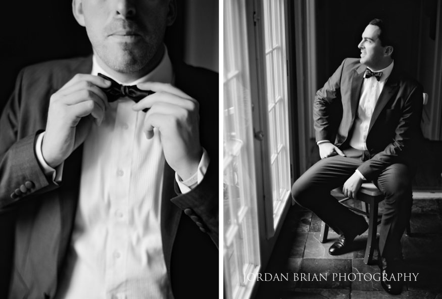 portraits of groom getting ready before wedding