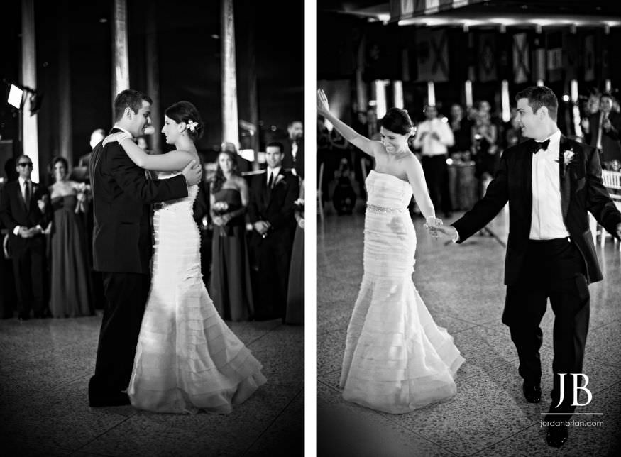 National Constitution Center Wedding reception bride and groom first dance