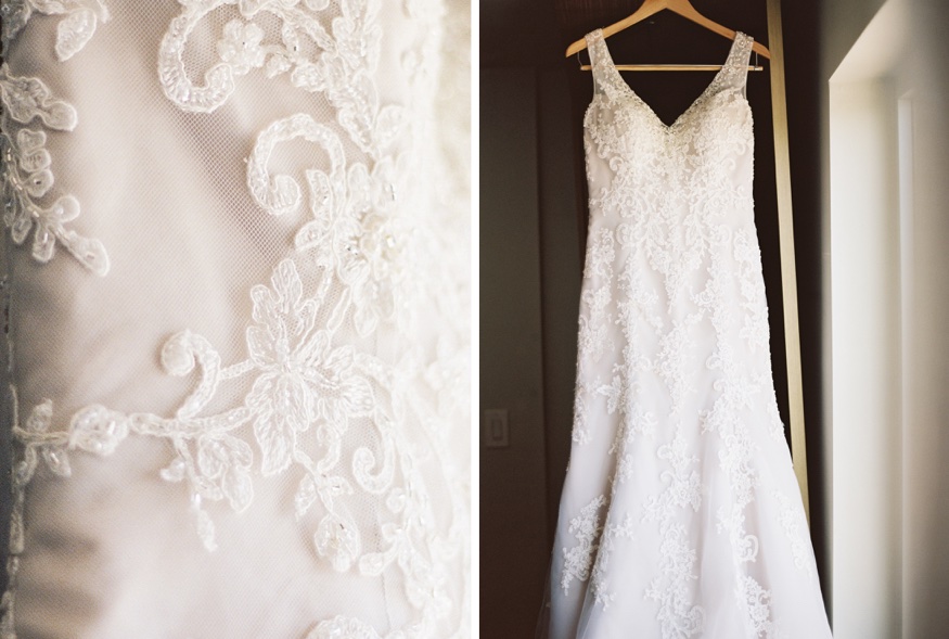 Wedding dress by Demetrios at Pen Ryn wedding.