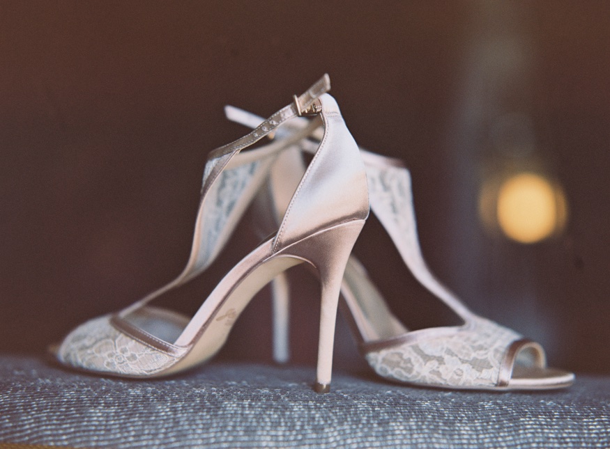 Badgley Mischka wedding shoes at Pen Ryn wedding.