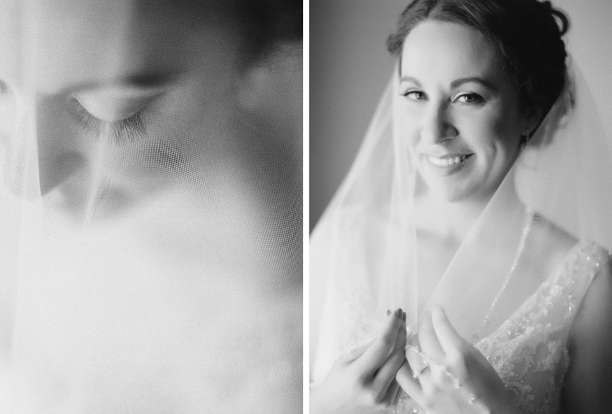 Bride's portraits at Courtyard Marriott before Pen Ryn wedding.