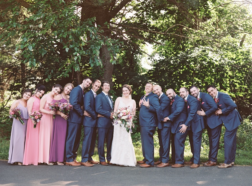 Bride and groom portraits at Neshaminy State Park before Pen Ryn wedding.