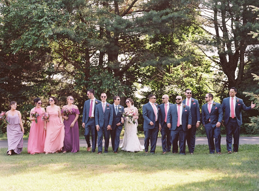Bride and groom portraits at Neshaminy State Park before Pen Ryn wedding.