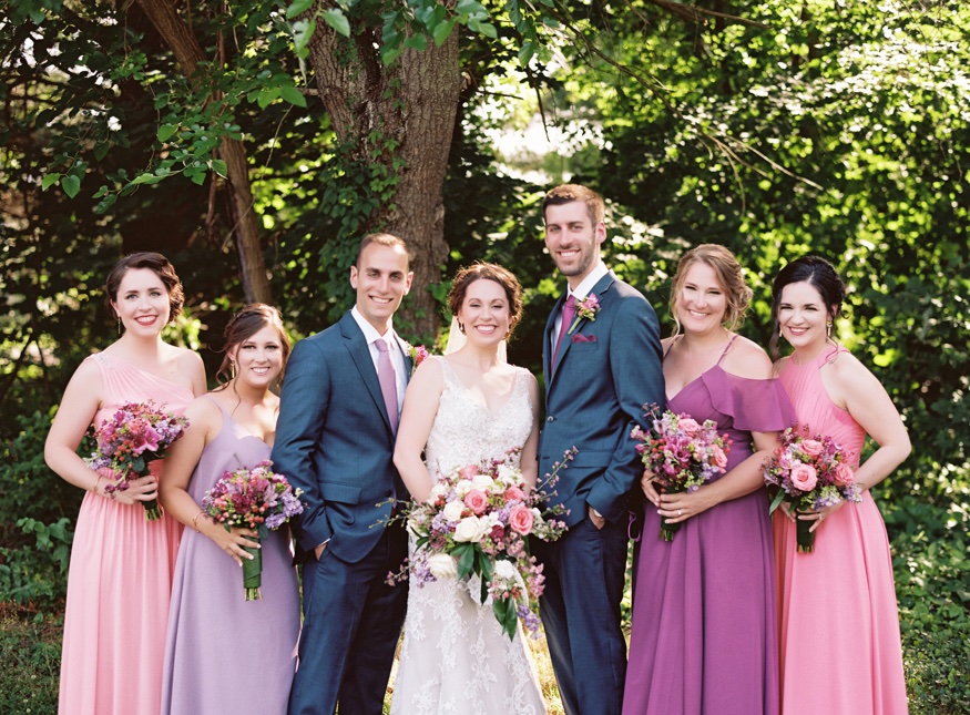 Bride and groom portraits at Neshaminy State Park before Pen Ryn wedding.