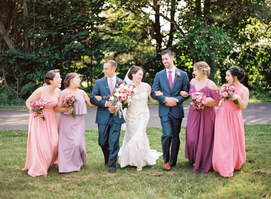Bride and groom portraits at Neshaminy State Park before Pen Ryn wedding.