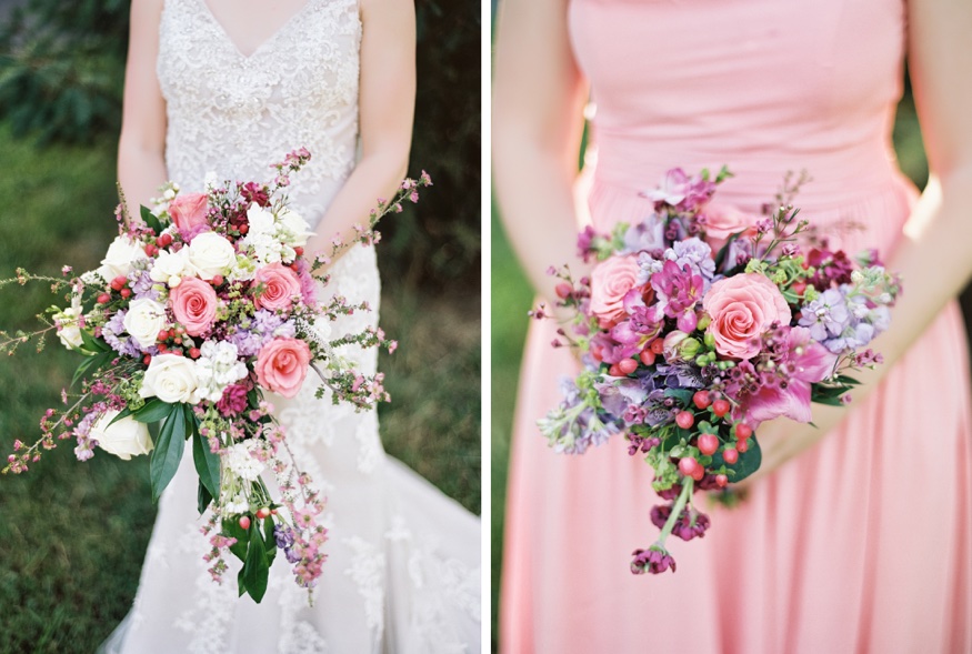 Bridal bouquets by Eastwick's Florist at Pen Ryn wedding.