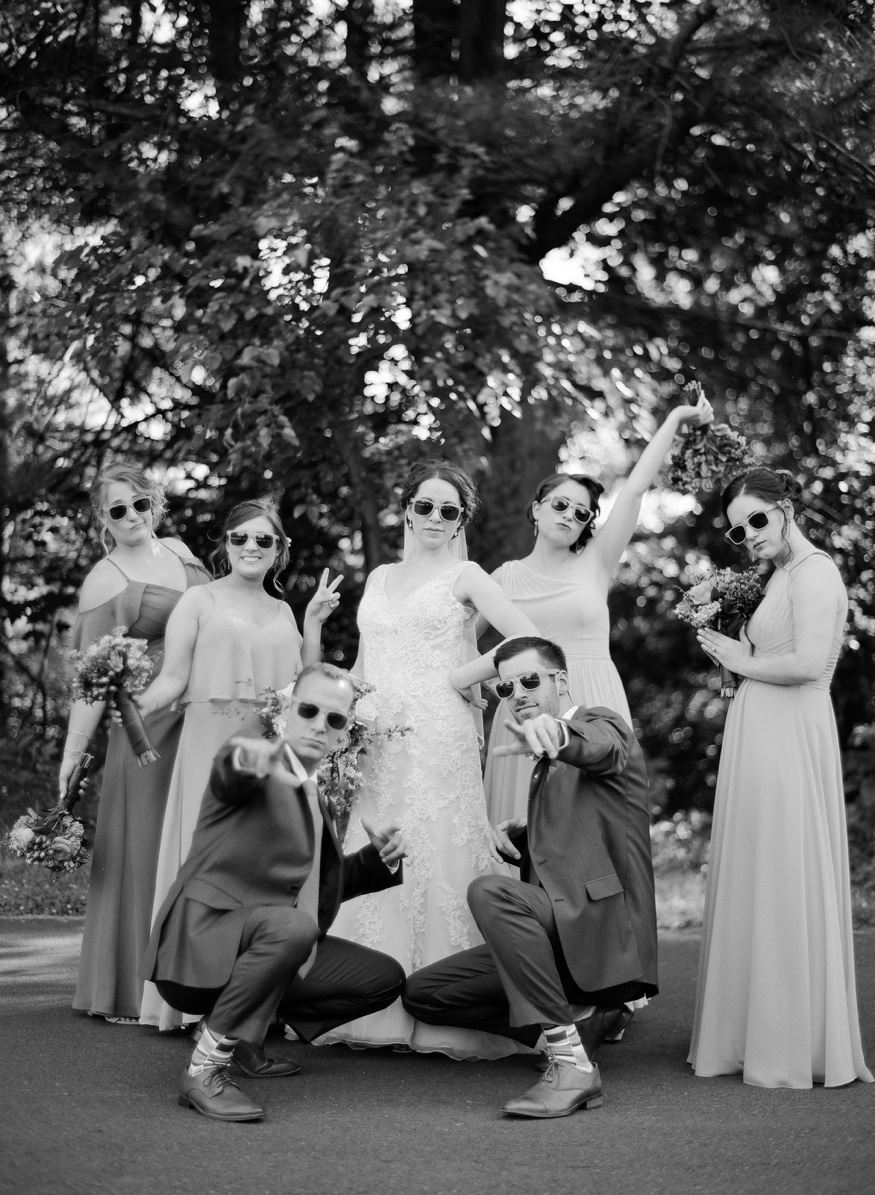 Bride and groom portraits at Neshaminy State Park before Pen Ryn wedding.