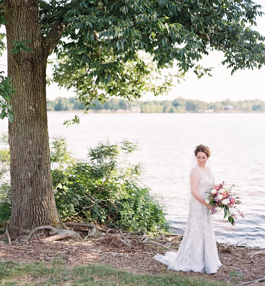 Bride and groom portraits at Neshaminy State Park before Pen Ryn wedding.