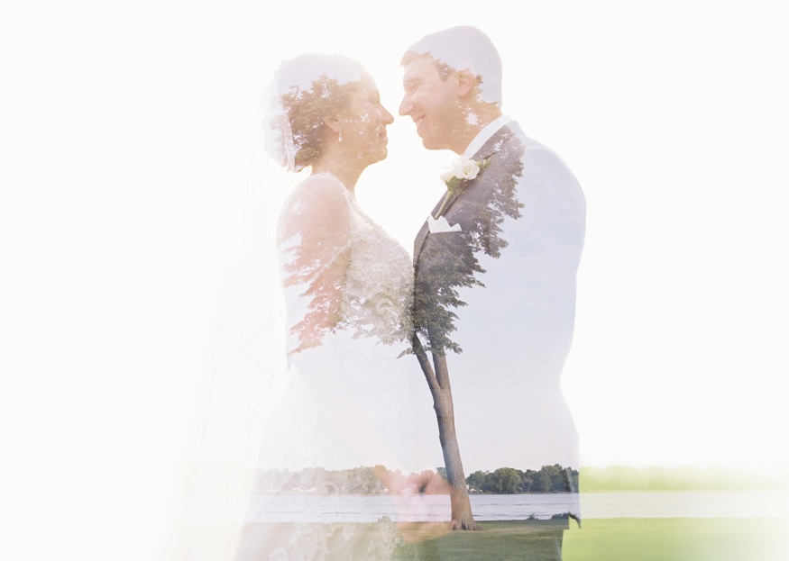 Bride and groom portraits at Pen Ryn wedding.