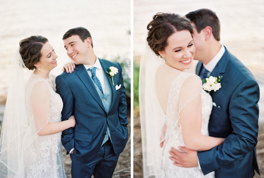 Bride and groom portraits at Neshaminy State Park before Pen Ryn wedding.