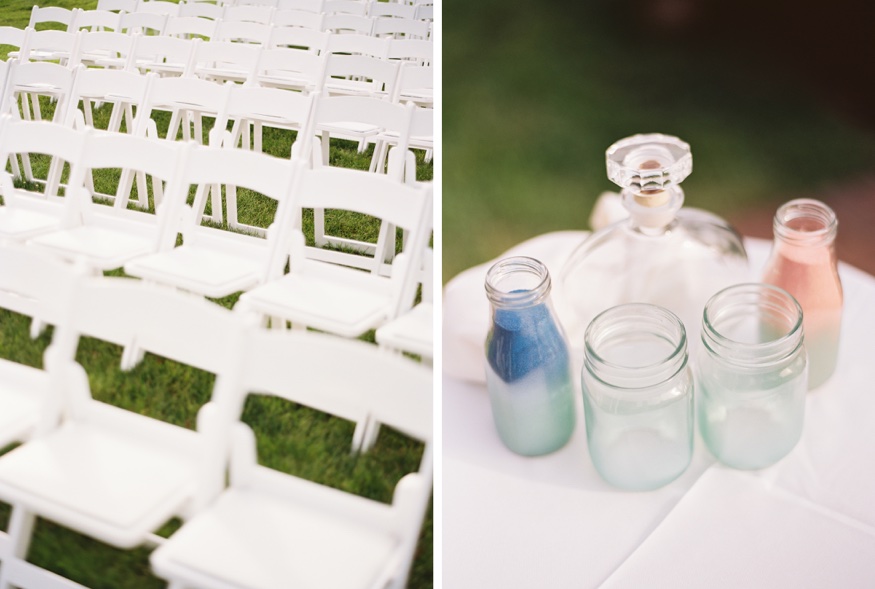 Outdoor wedding ceremony at Pen Ryn Estate wedding.