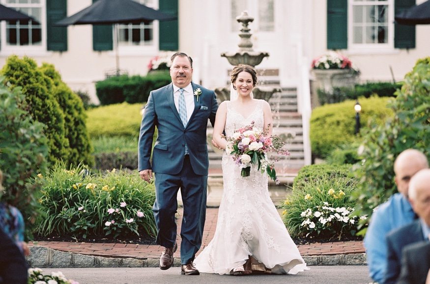 Outdoor wedding ceremony at Pen Ryn Estate wedding.