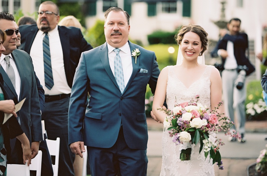 Outdoor wedding ceremony at Pen Ryn Estate wedding.