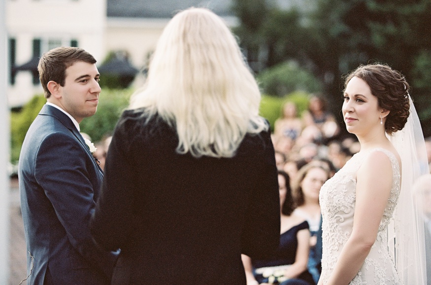 Outdoor wedding ceremony at Pen Ryn Estate wedding.