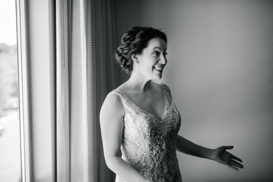 Father and daughter first look at Pen Ryn wedding.