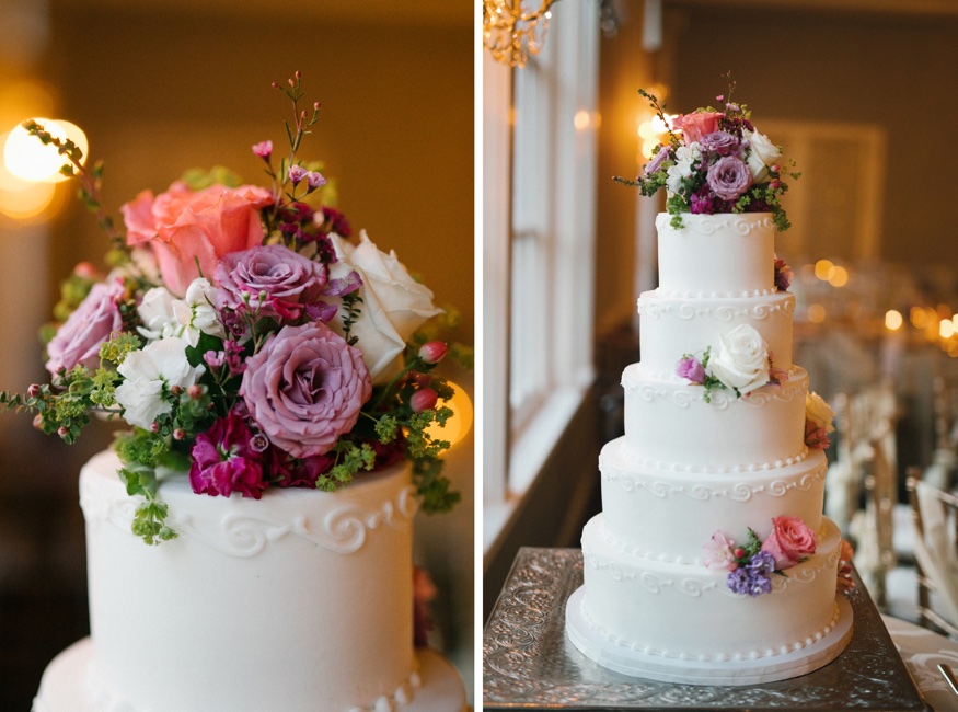 Wedding reception at Pen Ryn Estate. Cake by Ingro's Pastries.