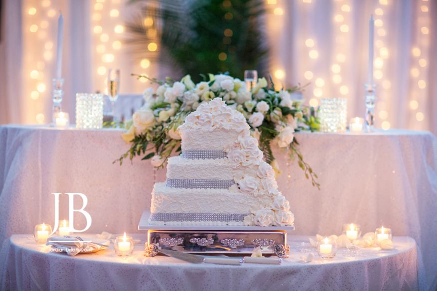 Reception details at Stone Terrace for Francesca and Michael's winter wedding
