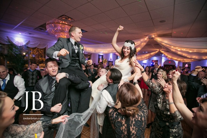 Fur on the dance floor at the Stone Terrace reception
