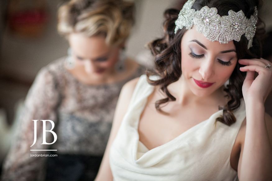 Bridal preparations underway before Francesca and Michael's ceremony