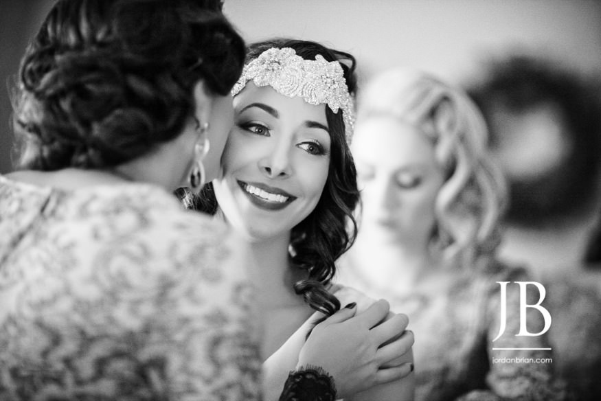 Francesca's finishing touches before leaving for the church