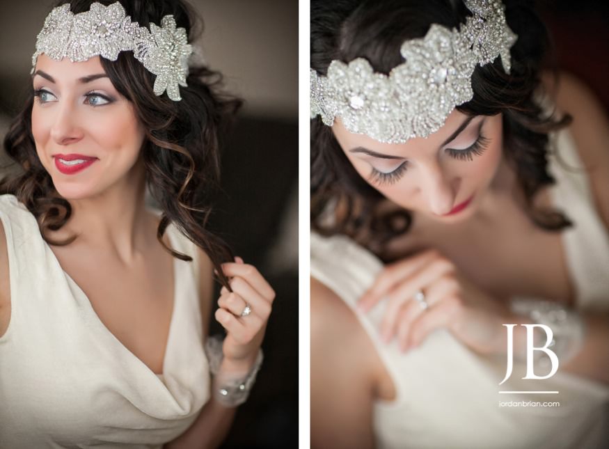 Getting ready photograph from a snowy Hamilton New Jersey wedding