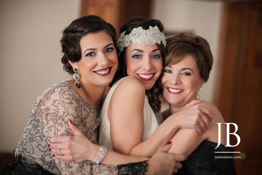 Francesca ready for her winter wedding ceremony