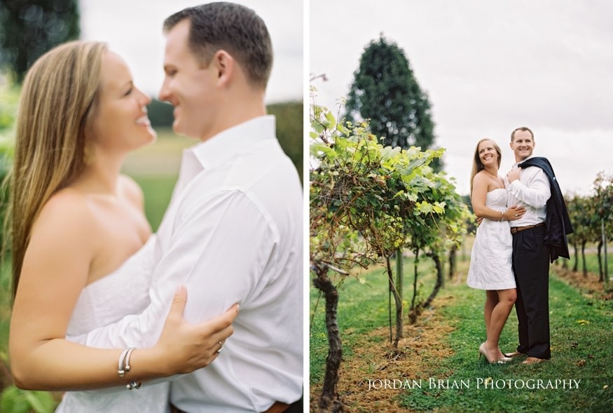 Gina and Ryan golfing in the rain at Valenzano Winery