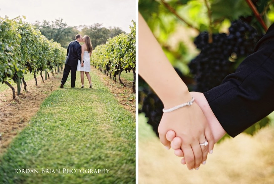 Ryan hits a drive down the vine rows at Valenzano Winery