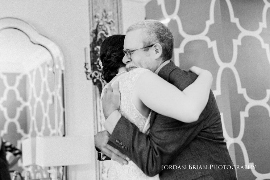 Elopement ceremony at Philadelphia Federal Courthouse overlooking the Ben Franklin Bridge