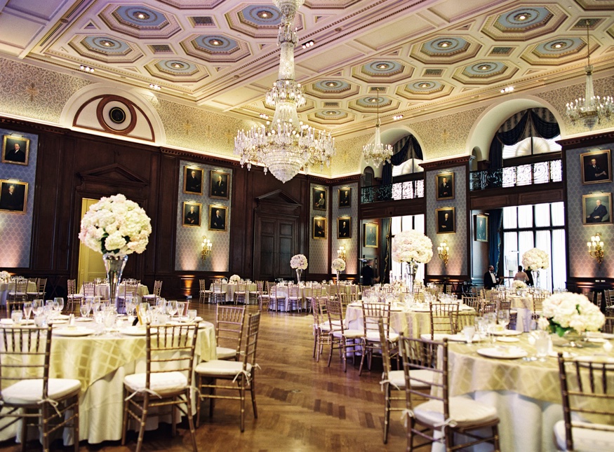 Union League Philadelphia wedding reception details.