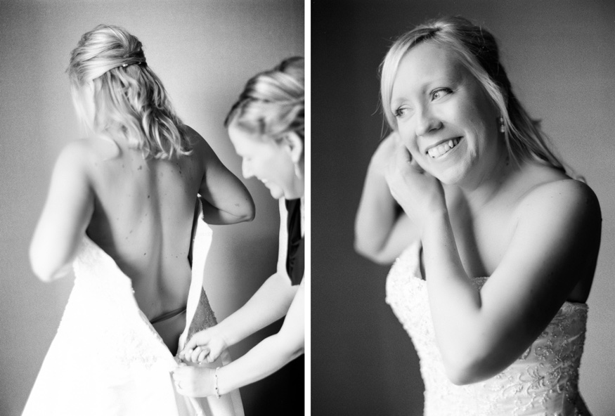 Bride getting ready before Olde Bar Philadelphia wedding.