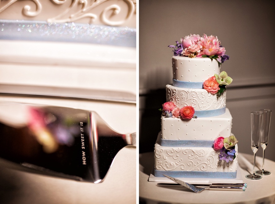 Wedding cake at Olde Bar Philadelphia wedding.