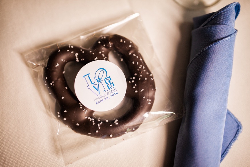 Table details at Olde Bar Philadelphia wedding reception.