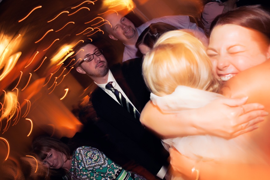 Dancing at Olde Bar Philadelphia wedding reception.
