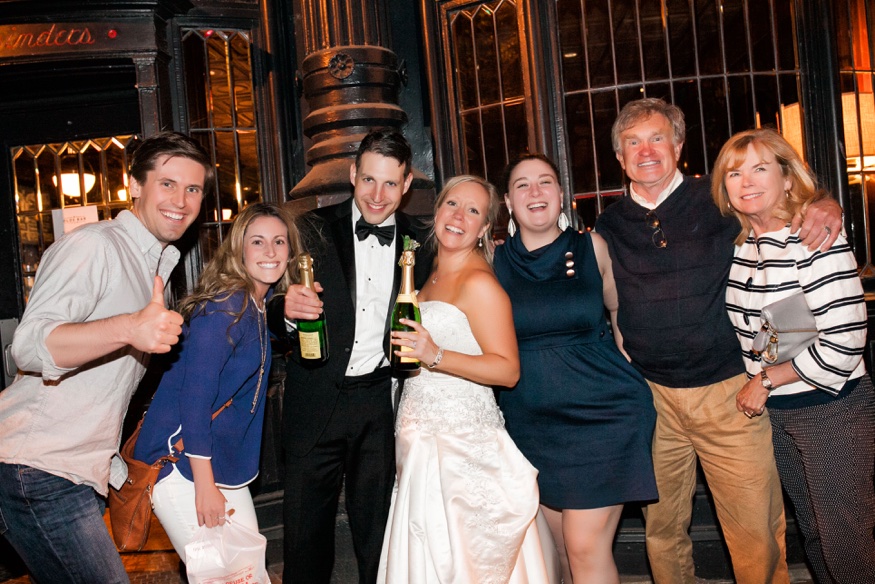 Photobomb at Olde Bar Philadelphia wedding.