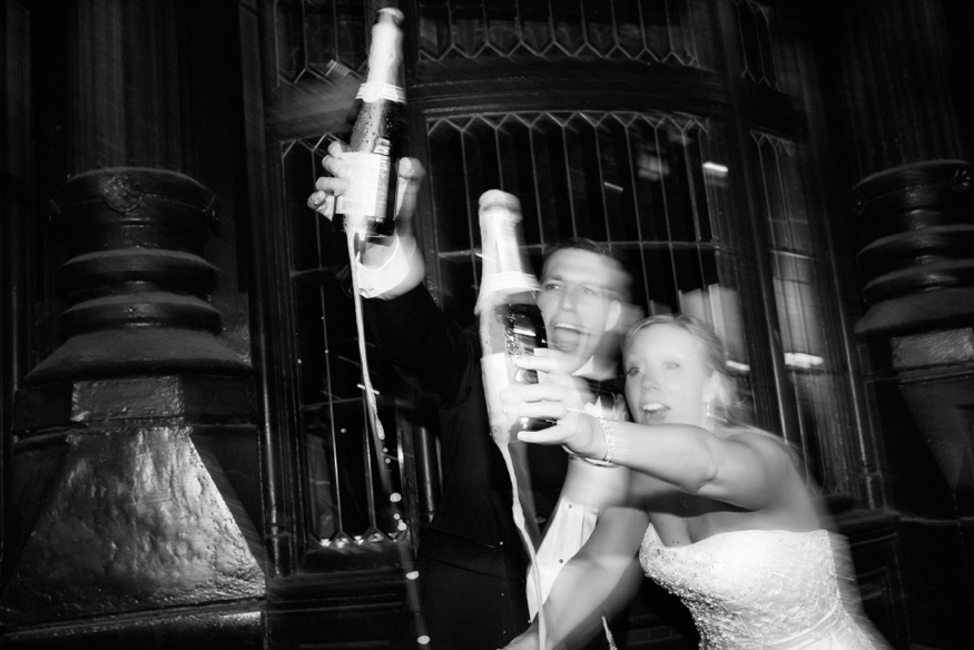 Champagne at Olde Bar Philadelphia wedding.
