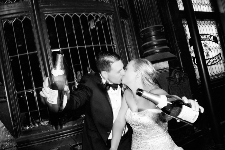 Champagne at Olde Bar wedding philadelphia