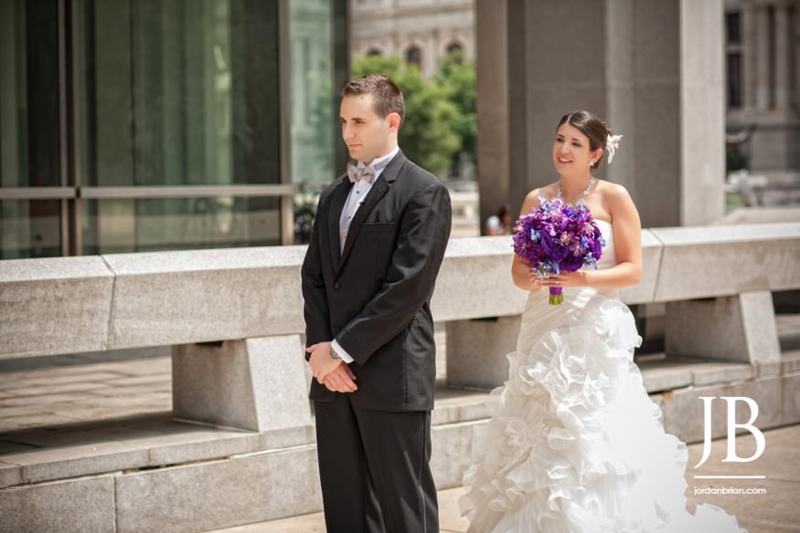 Heidi and Vadim during their emotional first look in Philadelphia