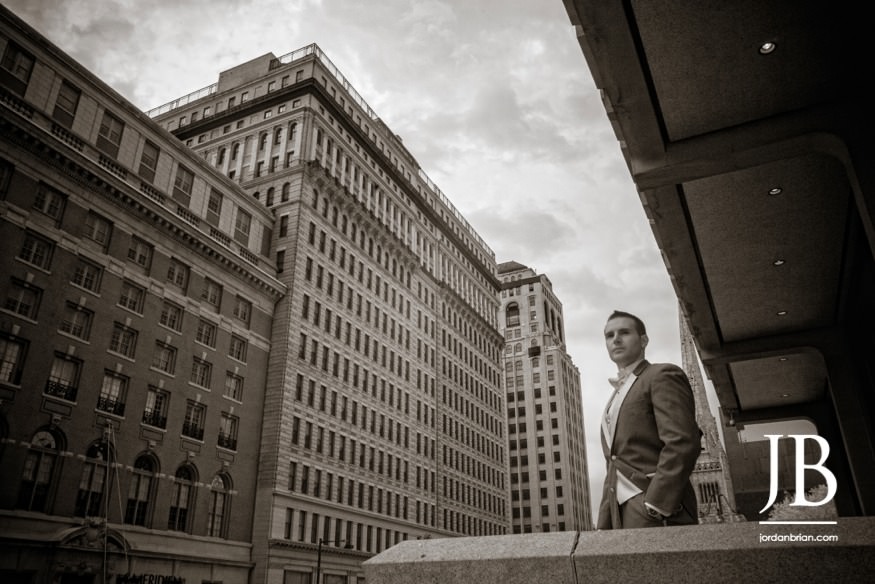 Bride and groom wedding portrait, Philadelphia