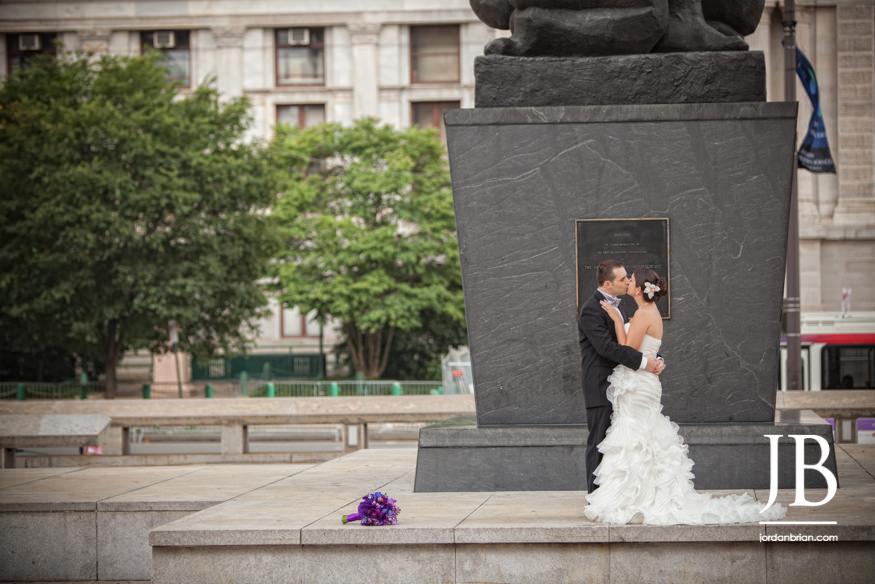 Bride and groom portrait session at Philadelphia wedding