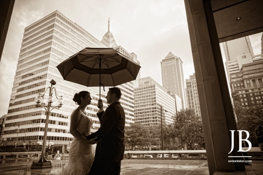 Bride and groom wedding portrait before VIE Cescaphe reception