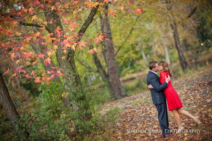 Holly and Chris autumn engagement photography, South Jersey