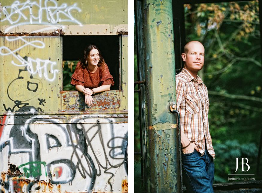 Jamie and Tim close portrait during Lambertville engagement session