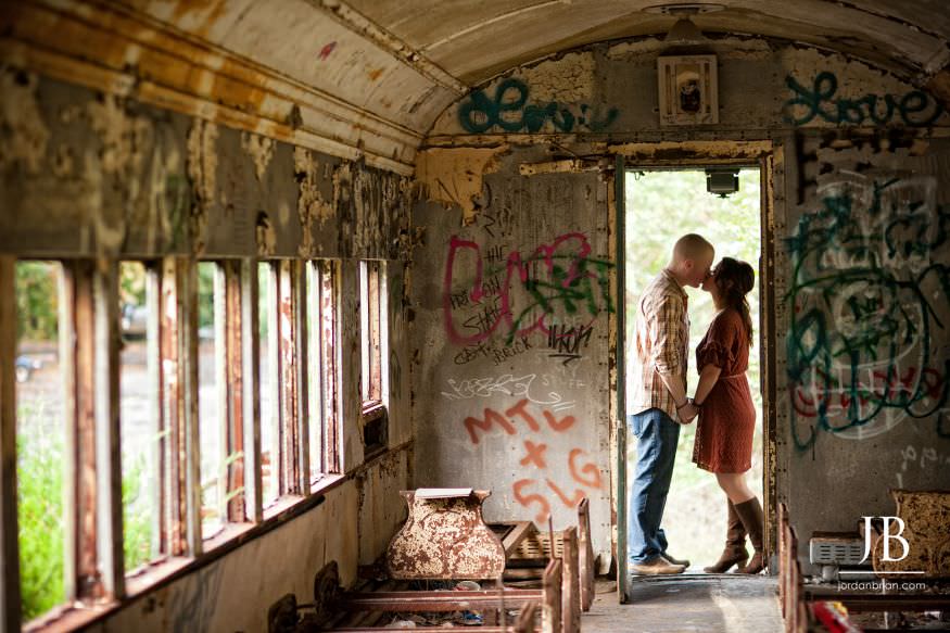 Jamie and Tim engagement portrait, Lambertville NJ fall session