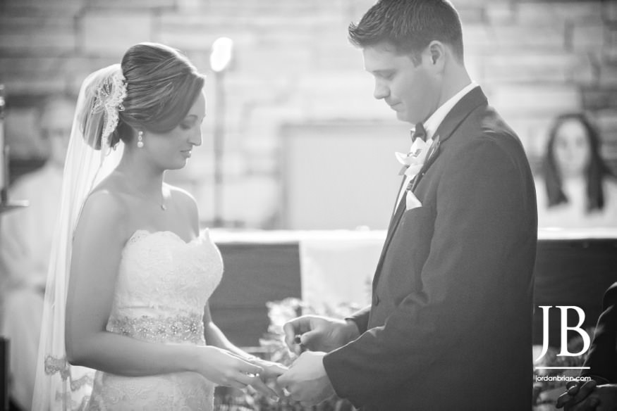 Jen and Neil ceremony moment Saint Charles Borromeo Church NJ