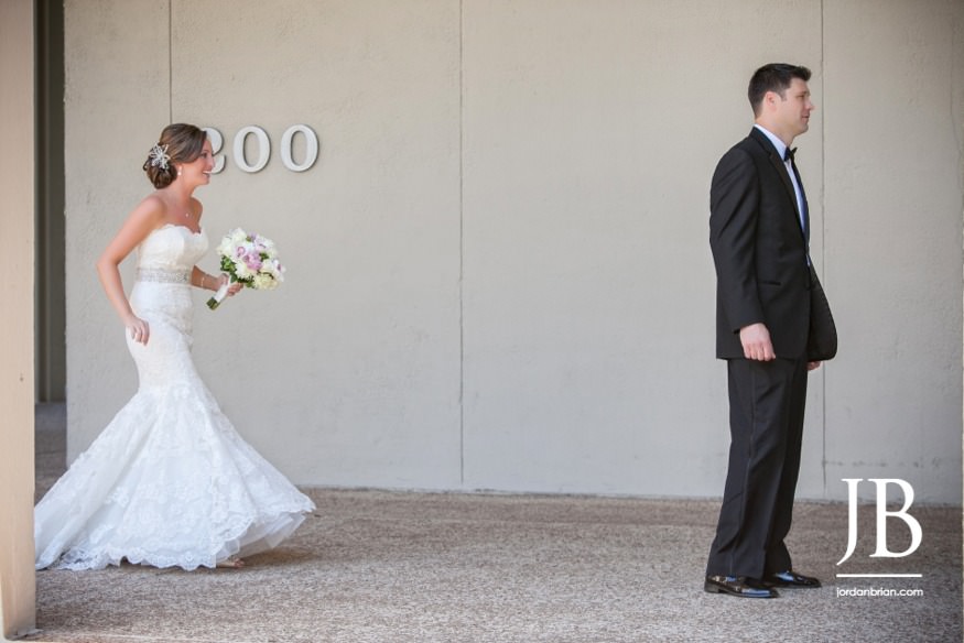 Jen and Neil emotional first look Philadelphia wedding
