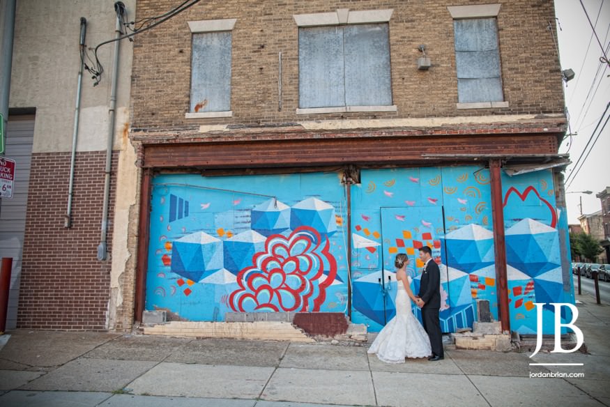 Jen and Neil summer wedding portraits in Philadelphia Northern Liberties
