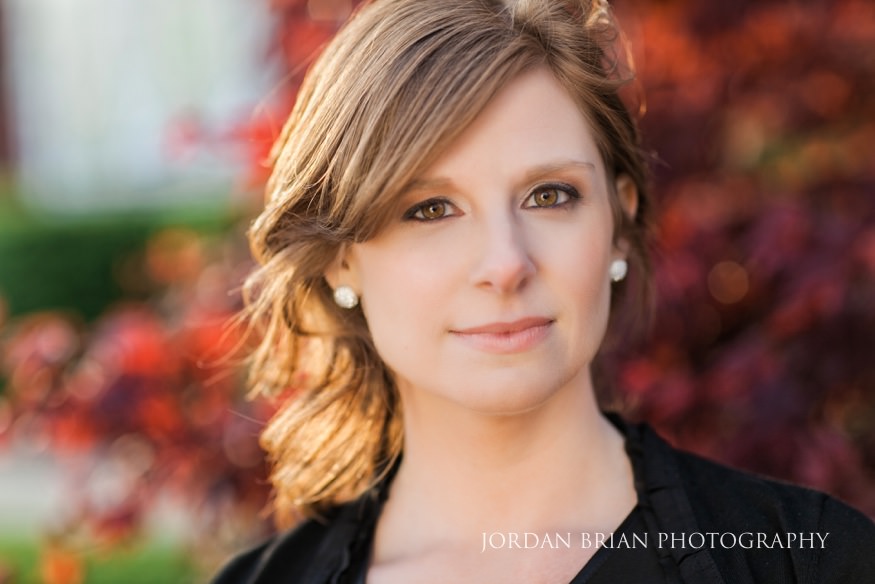 portrait of bride at engagement session at rutgers