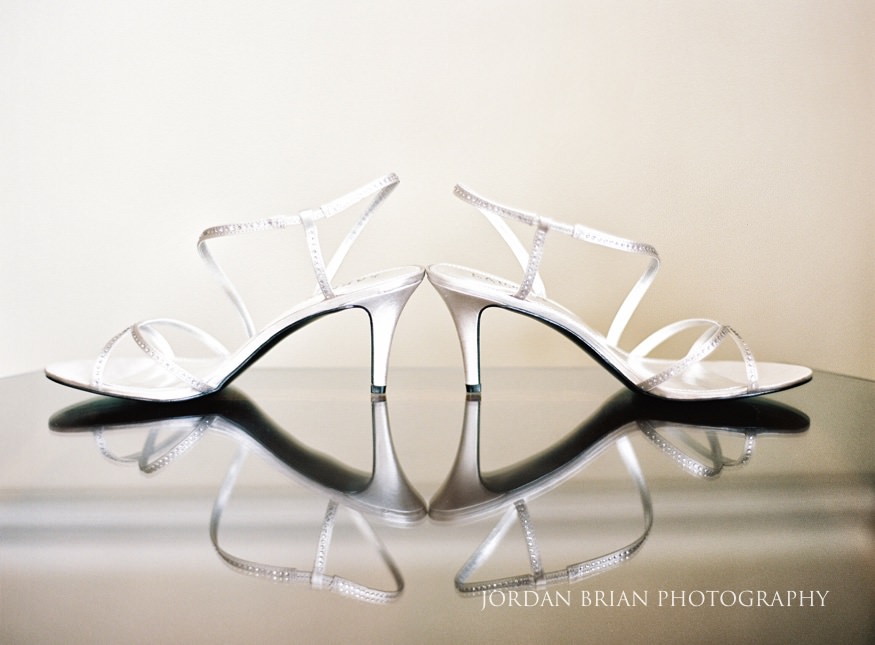 Bride's wedding shoes.
