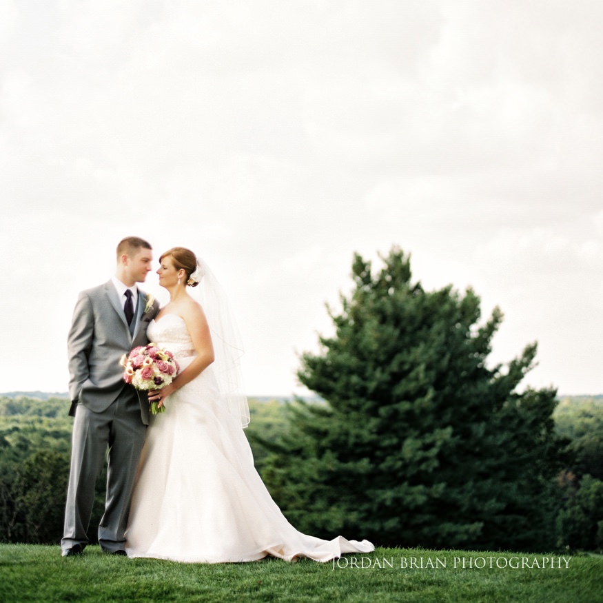 Bride and Groom on golf course at Trump National
